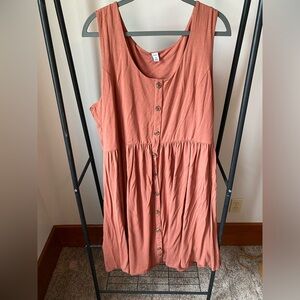 Coral Button down dress